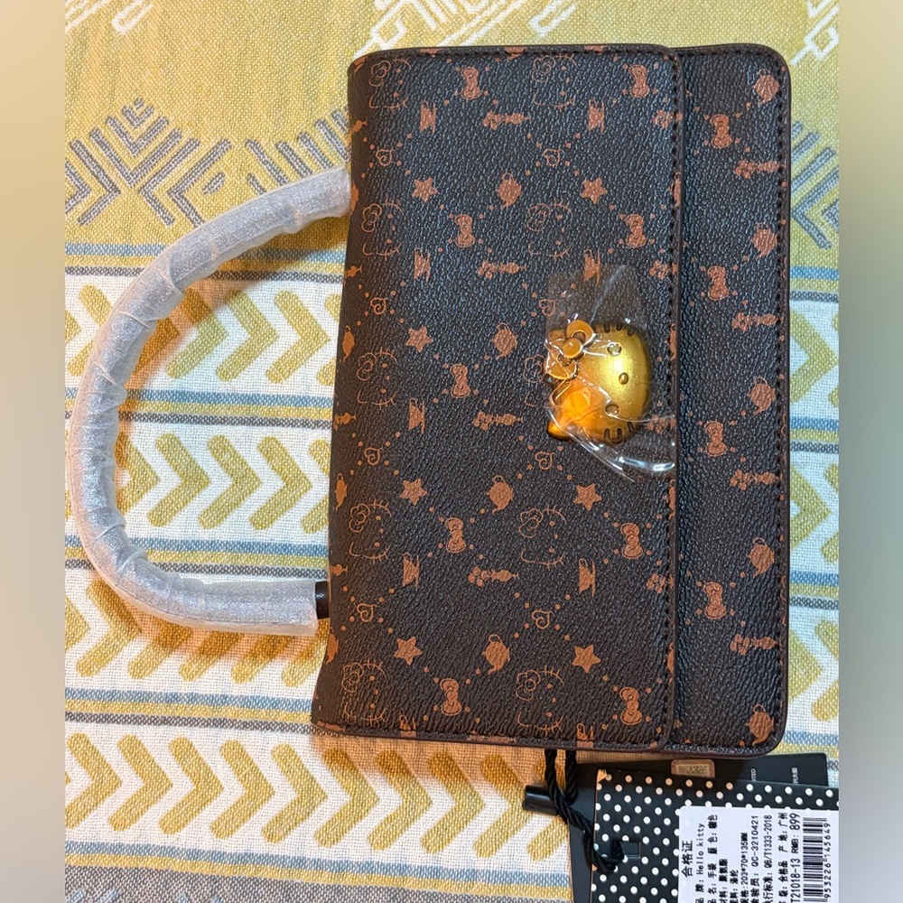 Hello Kitty Black Wallet with Red Bow Accent